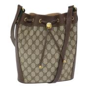 Gucci Vintage Pre-owned Canvas gucci-vskor Beige, Dam