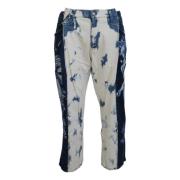 Dolce & Gabbana Unik Print Denim Jeans Acid Blue Blue, Herr