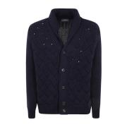 Zanone Blå Slim Fit Cardigan Blue, Herr