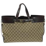 Gucci Vintage Pre-owned Canvas gucci-vskor Beige, Dam