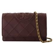 Tory Burch Laeder handvskor Brown, Dam