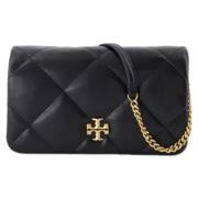 Tory Burch Laeder crossbodyvskor Black, Dam