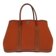 Hermès Vintage Pre-owned Canvas handvskor Brown, Dam