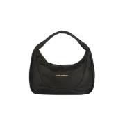 Chiara Ferragni Collection Svart Nylon Hobo Axelväska av Caia Black, D...