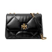 Tory Burch Diamond Quilt Konvertibel Axelväska Black, Dam