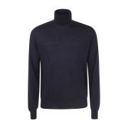 Filippo De Laurentiis Blå Merino Turtleneck Tröja Blue, Herr