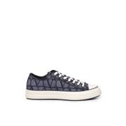 Valentino Garavani Blå Canvas Sneakers med Iconographe Motiv Blue, Her...