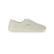 Bottega Veneta Lädersneakers med Intrecciato-detalj White, Herr