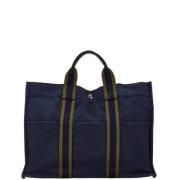 Hermès Vintage Pre-owned Canvas totevskor Blue, Dam