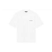 Balenciaga Vintage Jersey Rund Hals T-shirt Vit White, Herr