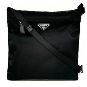 Prada Vintage Pre-owned Canvas crossbodyvskor Black, Dam