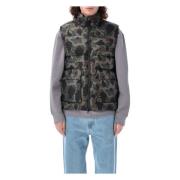 Carhartt Wip Camo Duck Grey Springfield Puffer Vest Multicolor, Herr