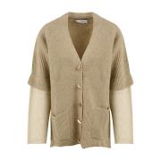 Akep Brun Cardigan Sweater Model Mgkd07048 Brown, Dam