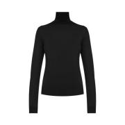 Dolce & Gabbana Svart Cashmere-Silke Roll-Neck Tröja Black, Dam