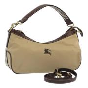 Burberry Vintage Pre-owned Nylon axelremsvskor Beige, Dam