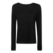 Alberta Ferretti Svart Tröja Maglia Black, Dam