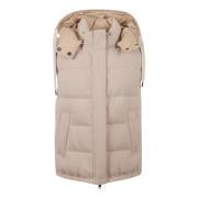 Brunello Cucinelli Vadderad ärmlös ytterkläder Pink, Dam