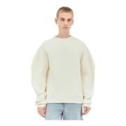 Jil Sander Ull Crewneck Sweater Beige, Herr