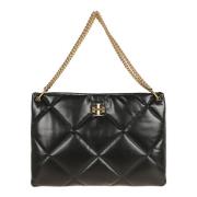 Tory Burch Svart Läderhandväska Elegant Stil Black, Dam