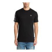 Philipp Plein Mönstrad T-shirt med Logodetalj Black, Herr