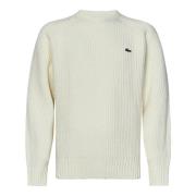 Lacoste Klassisk Vit Crewneck Sweater Aw24 White, Herr