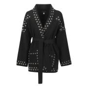 Alanui Studded Love Cardigan Black, Dam