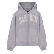 Barrow Ljusgrå Melange Zip Hoodie Gray, Herr