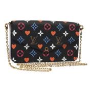 Louis Vuitton Vintage Pre-owned Canvas kuvertvskor Black, Dam