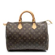 Louis Vuitton Vintage Pre-owned Canvas handvskor Brown, Dam