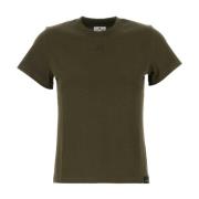 Courrèges Stilig Army Green Bomull T-shirt Green, Dam