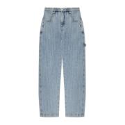 Munthe Jeans med randigt mönster Blue, Dam