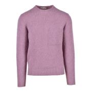 Filippo De Laurentiis Alpacka Merino Blandning Stickad Tröja Pink, Her...