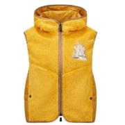 Moncler Gula Jackor Grenoble Fleece Vest Yellow, Dam