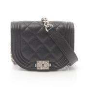 Chanel Vintage Pre-owned Laeder crossbodyvskor Black, Dam