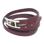 Hermès Vintage Pre-owned Laeder armband Red, Dam