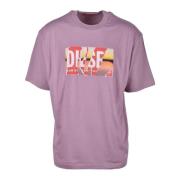 Diesel Bomull T-shirt Purple, Herr