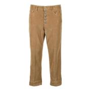 Dondup Casual Bomullsblandning Lyocell Elastan Byxor Brown, Dam