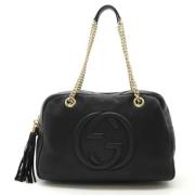 Gucci Vintage Pre-owned Laeder axelremsvskor Black, Dam