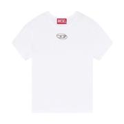 Diesel Avslappnad T-shirt för kvinnor White, Dam