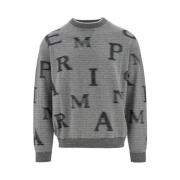 Armani Herr Logo Pullover Tröja Gray, Herr