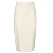 Max Mara Smal passform pennkjol med central slits Beige, Dam