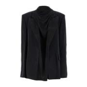 Y/Project Oversize Kol Cupro Blazer Black, Dam