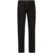 Dolce & Gabbana Svarta Denim Regular-Fit Jeans Black, Herr