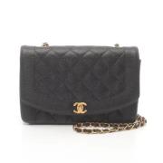 Chanel Vintage Pre-owned Laeder crossbodyvskor Black, Dam