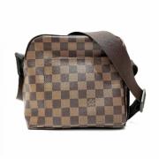 Louis Vuitton Vintage Pre-owned Tyg axelremsvskor Brown, Dam