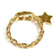 Dior Vintage Pre-owned Metall ringar Yellow, Dam