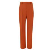 Max Mara Orange Ull Satin Crepe Byxor Orange, Dam