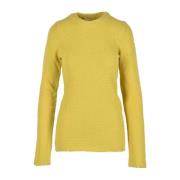 Sportmax Round-neck Knitwear Yellow, Dam