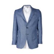 Made in Italia Ullblazer med hundtandsmönster Blue, Herr