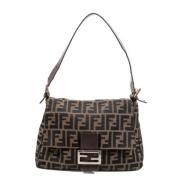 Fendi Vintage Pre-owned Canvas axelremsvskor Brown, Dam